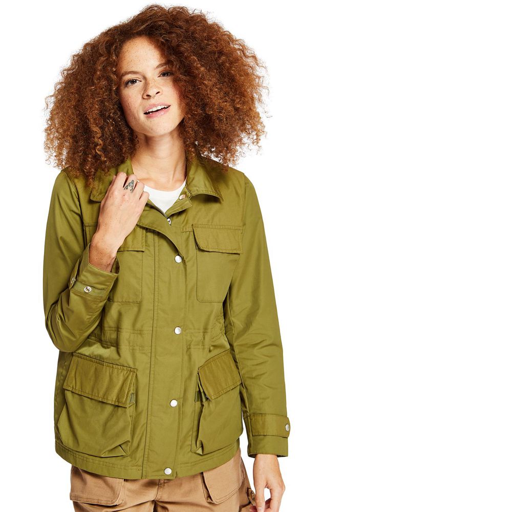 Chaquetas Timberland Mujer Water-Resistant M65 Field Verde Oliva - Chile QAO-165437